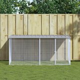 vidaXL Kavez za kokoši s krovom svjetlosivi 203x98x90 cm čelični Cijene