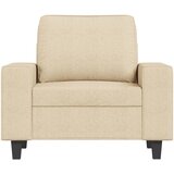  Fotelja s tabureom krem 60 cm od tkanine | Eponuda.com