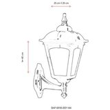 Opviq Vanjska zidna lampa BAP-68185-BSY-M4, 40 cm, E27, 40W, IP65, Crna | Eponuda.ba