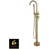 Kranig Kraanwerk stoječa kopalna pipa | elegantna kopalnica | upogibanje | rosegold | brušeno jeklo iz nerjavečega jekla | črno zlato, (21670317) Cene