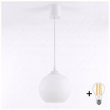 Brilagi LED luster na sajli RETRO GLASS 1xE27/60W/230V prečnik 15 cm bela | Eponuda.com