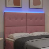  LED glava kreveta s LED trakama Ružičasta 144 cm Baršun | Eponuda.ba