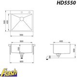  Crna inox sudopera sa slavinom (set) - - HD5550R | ePonuda.com
