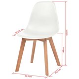  Jedilni stoli 6 kosov bela plastika | Shoptok.si
