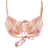Trendyol Orange Abstract Pattern Underwire Bikini Top Cene
