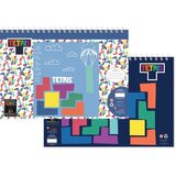 Luna Tetris bilježnica sa naljepnicama i šablonom Cijene
