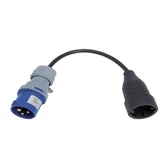 Adapter, industrijski utikač / schuko utičnica, IP40, 25cm - 13000
