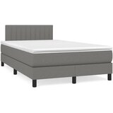  Krevet s oprugama i madracem tamnosivi 120 x 200 cm od tkanine | shoptok.hr