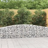 vidaXL obokana gabionska košara 25 kosov 400x30x60/80cm cinkano železo | Shoptok.si