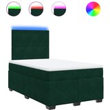  Krevet box spring s madracem tamnozeleni 120x190 cm baršunasti | shoptok.hr