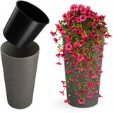 KADAX cvetlični lonec, pokrov za cvetlični lonec, visok, 37 cm, z vložkom, za dnevno sobo, siv, (5000350675) | Shoptok.si