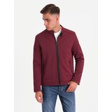 Ombre Men's BIKER jacket in structured fabric - maroon | Eponuda.ba