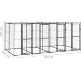 Vanjski kavez za pse s krovom čelični 9,68 m² | shoptok.hr