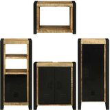 vidaXL Set namještaja za kupaonicu Zidne 4 pcs Smeđa Čvrsto drvo manga | shoptok.hr