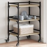 vidaXL Kuhinjski voziček sonoma hrast 50x35x75,5 cm inženirski les | Shoptok.si