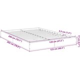  Okvir za krevet bijeli 120 x 200 cm konstruirano drvo | shoptok.hr