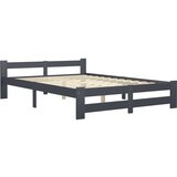 The Living Store Posteljni okvir temno siv iz trdne borovine 160x200 cm - Posteljni Okvir, (21531341) | Shoptok.si