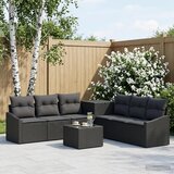  Set sofe 8 kom. Crna Poli Rattan i čelik | shoptok.hr