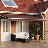  zlačivna tenda s LED diodama Smeđa i bijela 4 x 2 m | shoptok.hr
