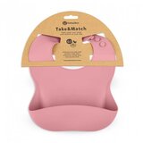 Petite&Mars silikonski podbradak 6 m+ Take&Match, Dusty Rose | shoptok.hr