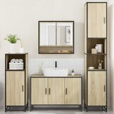  4-dijelni set kupaonskog namještaja boja hrasta sonome drveni | shoptok.hr