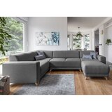 Miuform Siva sklopiva/s prostorom za odlaganje kutna garnitura (s lijevim kutom/u obliku slova "U") Classy Sophie – | shoptok.hr