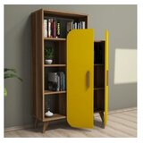 Hanah home Form - Walnut, Yellow knjižna omara, (21268248) | Shoptok.si