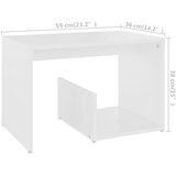  Bočni stolić bijeli 59 x 36 x 38 cm od konstruiranog drva | Eponuda.ba