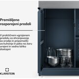 Klarstein WaldChef omarica za shranjevanje | Delovna plošča iz nerjavečega jekla | Odporna na vremenske vplive | 90 x 90 cm | Shoptok.si