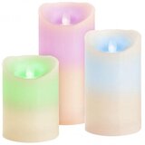  Set LED svijeća fi7,5x10cm, fi7,5x12,5cm, fi7,5x15cm, 3 komada | shoptok.hr