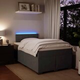 Box spring krevet s madracem tamnosivi 120 x 200 cm baršunasti | shoptok.hr