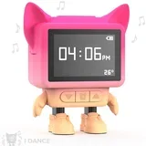 pametna otroška ura s pomirjujočimi zvoki dancing clock - pink