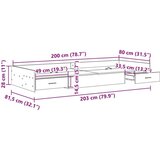  S uzglavljem Umjetnička hrastovina 80 x 200 cm Konstruirano drvo | shoptok.hr