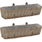  Balkonske sadilice 2 kom od pruća s PE oblogom 80 cm | Eponuda.com