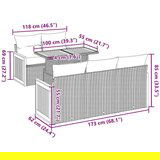 vidaXL 6-dijelni set vrtnih sofa s jastucima crni od poliratana bagrem | shoptok.hr