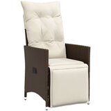 5-delni Vrtni Jedilni Set z Blazinami Rjava Poli Ratan, (22087831) | Shoptok.si