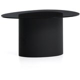 Kave Home Crni stolić za kavu sa staklenom pločom stola 74x81,5 cm Olir – Cijene
