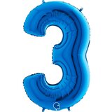  balon broj 3 plavi sa helijumom Cene