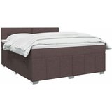  Boxspring krevet s madracem Tamno smeđa 140 x 200 cm Tkanina | shoptok.hr