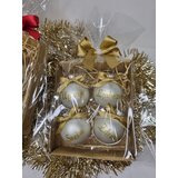  Božična kroglica komplet 4 kom z napisom KROBO 10 | Shoptok.si