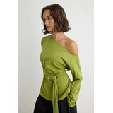TRENDYOLMILLA Trendyol ženski majica Twoaw27Ts00036, maslinasta zelena | Eponuda.com