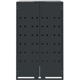 vidaXL Lopa za smetnjak za 4 smetnjake antracitna 276x79x117 cm jeklo | Shoptok.si
