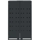 Spremište za 4 kante za otpad antracit 276x79x117 cm čelično