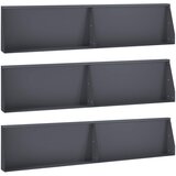  Zid za zadržavanje 6 kom. 100 x 12 x 40 cm Čelik Antracit | shoptok.hr