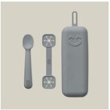 Interbaby set silikonskog pribora za jelo Petrol Grey | shoptok.hr