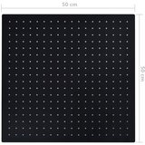  Glava za tuš od nehrđajućeg čelika 50 x 50 cm četvrtasta crna | shoptok.hr