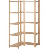  Kutni stalak za pohranu 5 razina 80x28,5x170cm masivna borovina | shoptok.hr