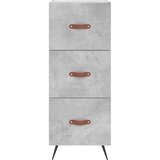  Visoka komoda siva betona 34,5x34x180 cm od konstruiranog drva | shoptok.hr