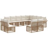  Zunanja garnitura za sedenje 12 pcs Naravna in krem bela, (5000270374) | Shoptok.si