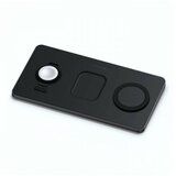 Satechi trio wireless charging pad (apple watch, airpods, iphone) - black (ST-X3TWCPM) cene
